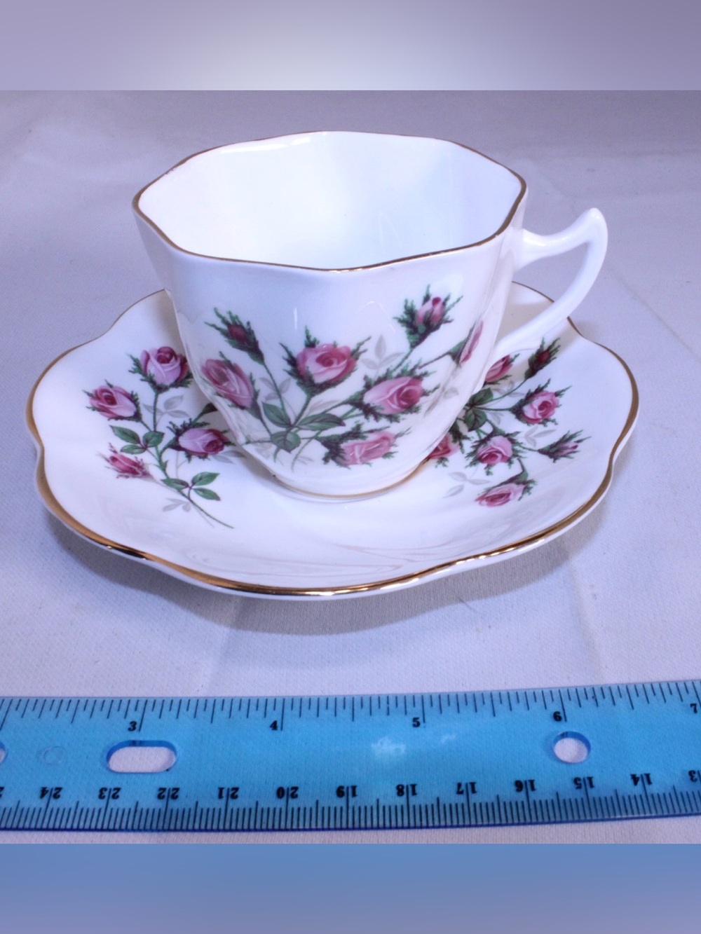 Vintage Royal Kent Fine Bone China teacup and saucer - Staffordshire England